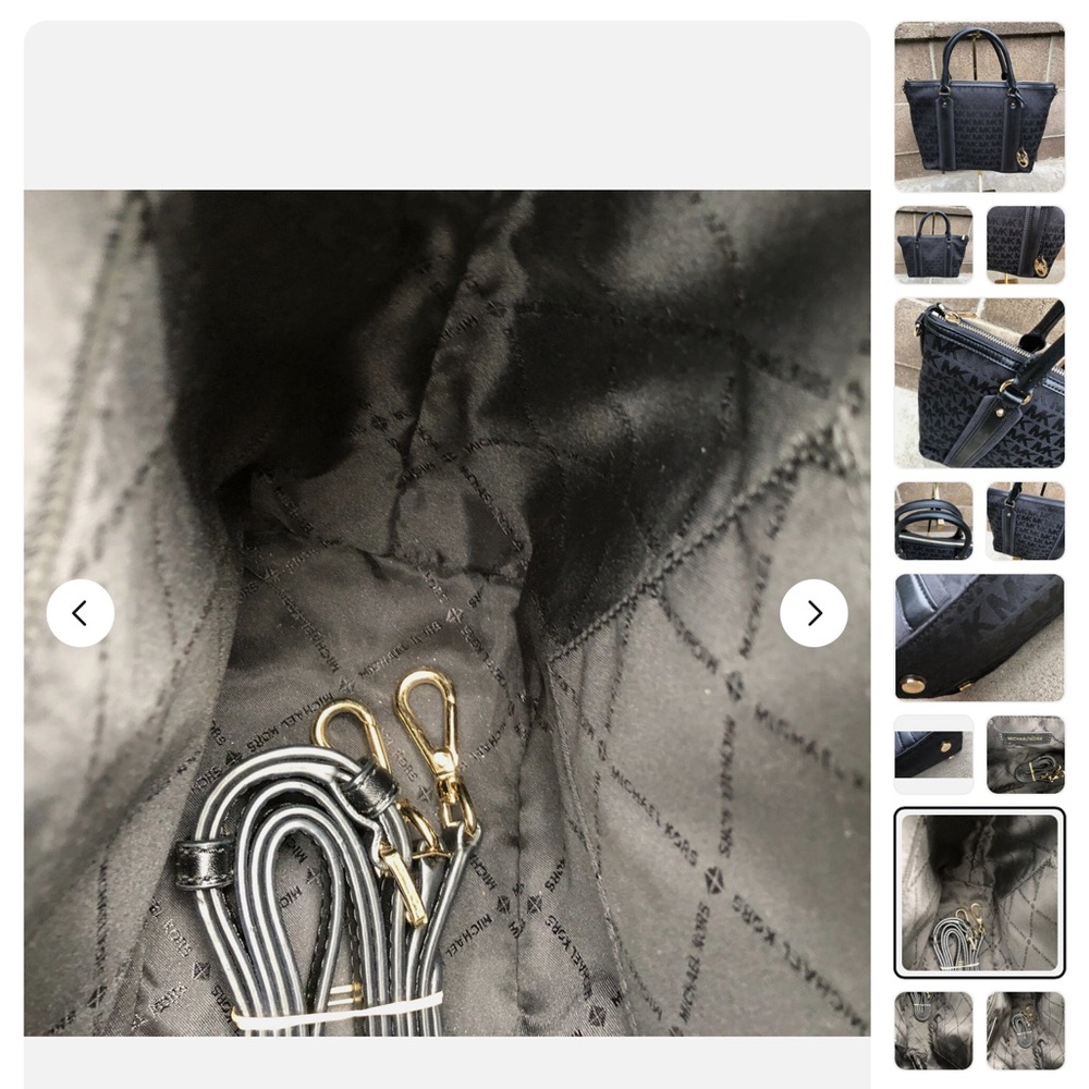 🖤Michael Kors Signature Griffin Jacquard Satchel Crossbody Newer Handbag - Picture 10 of 15